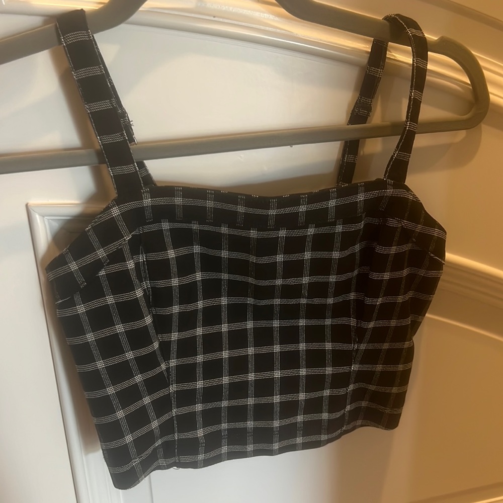 Checkered crop top